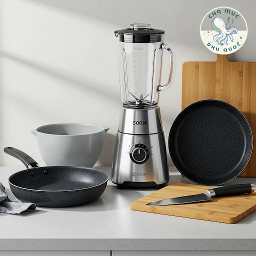 Làm chả mực bằng máy xay sinh tố chỉ 5 bước